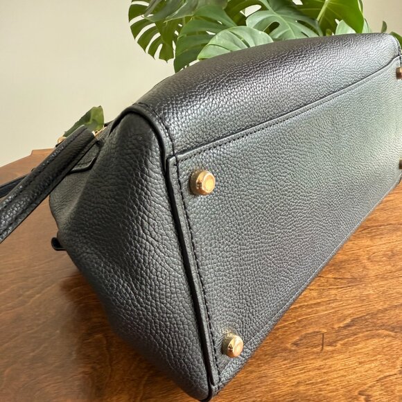 Coach Black Leather Fulton Satchel - Picture 7 of 12